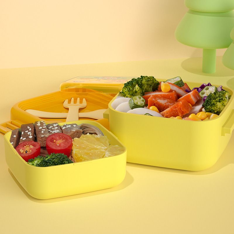 Fiambrera Bento de PP de Grado Alimenticio al por Mayor, Recipiente Hermético para Almuerzo