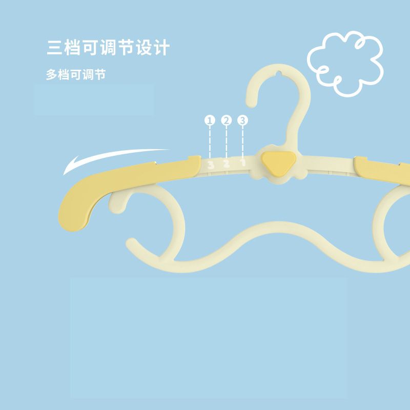 Creative Kids Adjustable Plastic Hanger Baby and Infant Baby Clothes Hanger Drying Rack pcs Pack Gift
