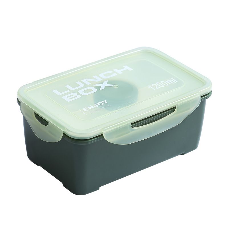 Japanese Style Student Plastic Double-Layer Lunch Box Office Worker Microwave Safe Heating Lunch Bento Box Takeout Food Container Sauce Box
