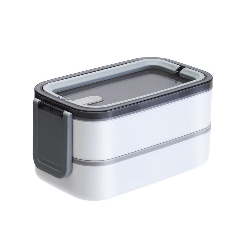 Student 304 Stainless Steel Compartment Lunch Bento Box Office Worker Portable Double-Layer Lunch Box Cafeteria Food Container