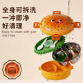 Student Cartoon 304 Stainless Steel Burger Lunch Box Sauce Box Office Worker Round Lunch Bento Box with Cutlery