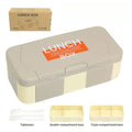 Minimalist Plastic Compartment Lunch Box Office Worker Microwave Safe Lunch Bento Box Cafeteria Takeout Buckle Food Container