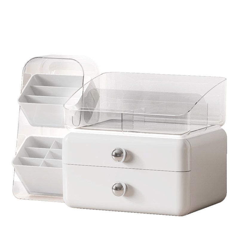 Household Girls Desktop Cosmetic Storage Box Organizer Rack Premium Large Capacity Vanity Skincare