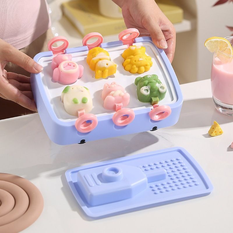 INS Tank Silicone Ice Mold DIY Household Kids Homemade Popsicle Mold Ice Cream Popsicle Mold Ice Tray Ice Maker Box