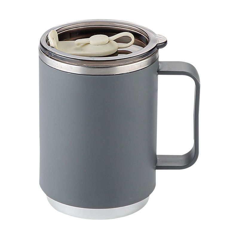 Minimalist 304 Stainless Steel Large Capacity Student Straw Cup with Handle Office Worker Car Mug Water Cup