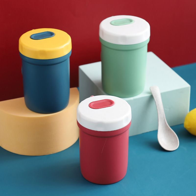 Creative Plastic Soup Cup Student Sealed Cup Minimalist Bento Microwave Safe