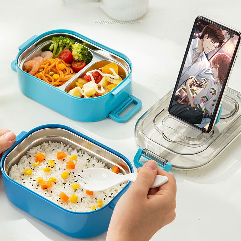 Fiambrera Bento de acero inoxidable al por mayor, para la escuela y la oficina