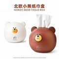 Nordic Cartoon Little Bear Tissue Box Creative Tissue Dispenser Home Living Room Roll Paper Holder Gift