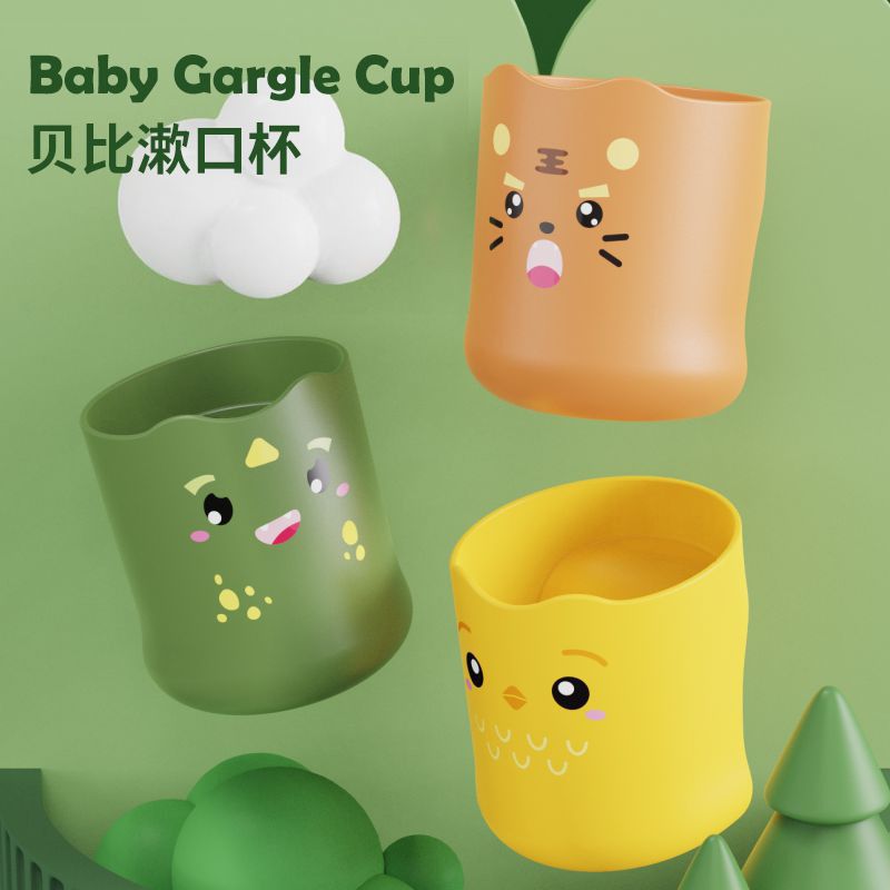 Cartoon Household Kids Water Cup Infant Baby Mouthwash Cup with Handle Outdoor Travel Cup Customizable Print