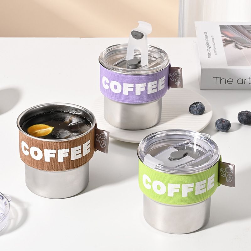 Wholesale 304 Stainless Steel Kids Water Cup, Lid Cup with Handle