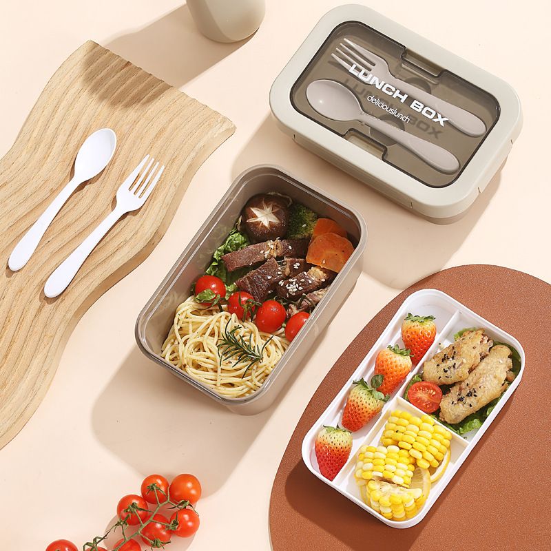 Fiambrera Bento de Acero Inoxidable 304 al por Mayor, Recipiente Apilable para Alimentos