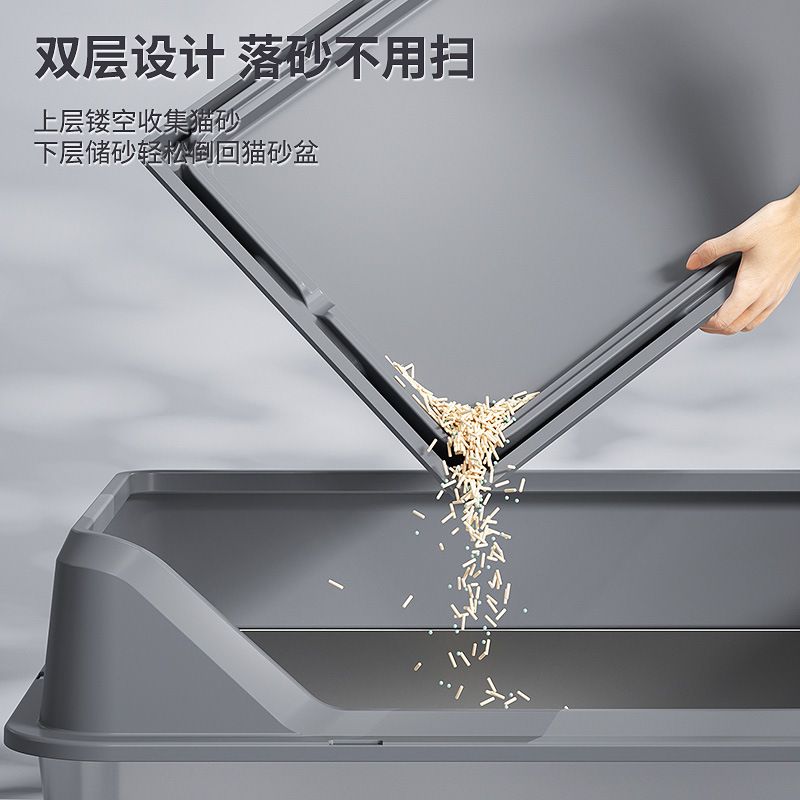 Interlocking Cat Litter Mat Anti-Tracking Cat Litter Box Mat Anti-Tracking Filter Sand Control Mat Number Double-Layer Sand Dropping Mat