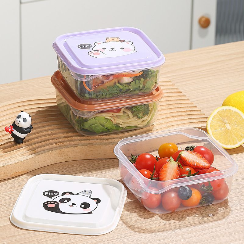 Contenedor de plástico al por mayor para almacenar alimentos, caja de almacenamiento transparente