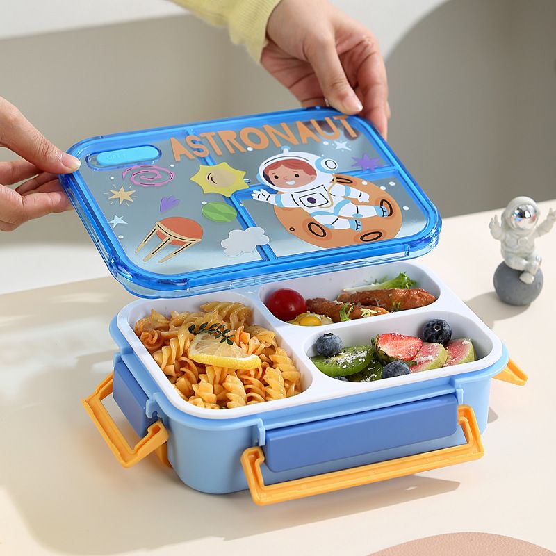 Kids Cartoon PP Plastic Lunch Box Student Dorm Takeout Lunch Bento Box Large Capacity Buckle Food Container