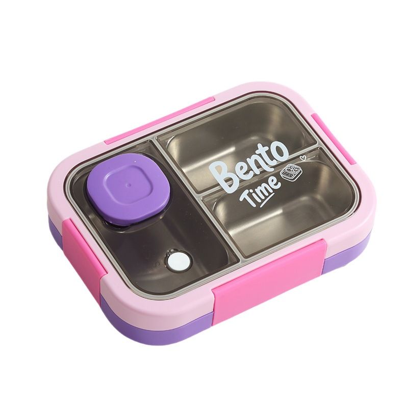 Fiambrera Bento de Acero Inoxidable 304 al por mayor, para Escuela y Oficina, Minimalista