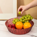 Minimalist Round Square Transparent Fruit Plate Large Capacity Living Room Sunflower Seeds Candy Snack Household Storage