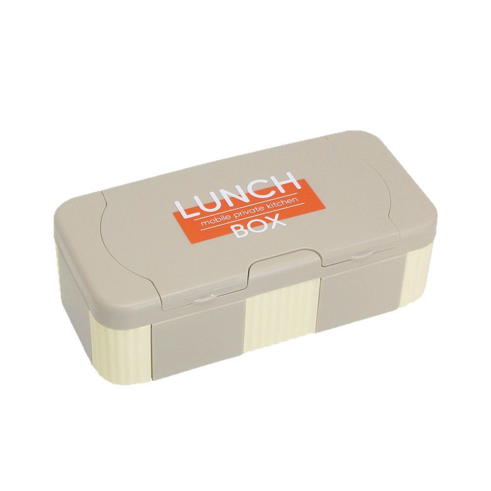 Caja de almuerzo bento de plástico al por mayor, para marcas de preparación de comidas, minimalista