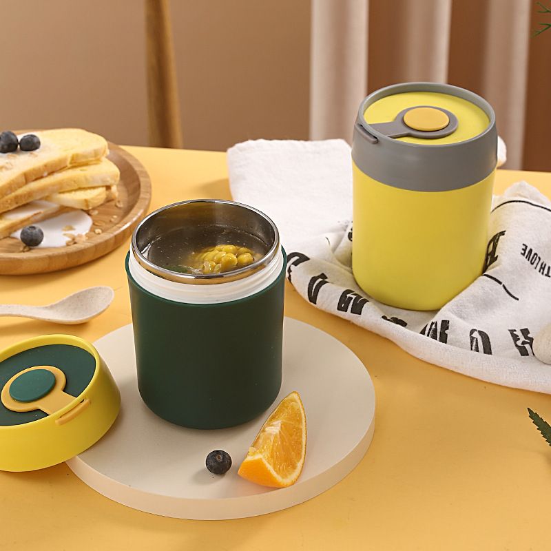 Vaso para sopa de acero inoxidable 304 al por mayor, vaso para cereales apto para microondas