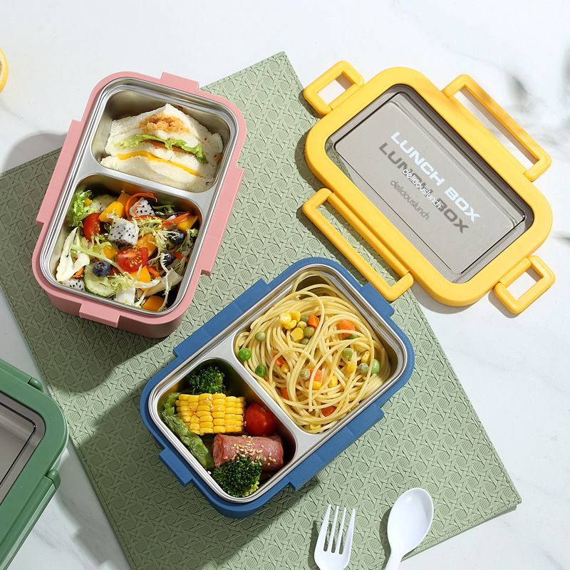 Fiambrera Bento de acero inoxidable 304 al por mayor, para marcas de preparación de comidas, minimalista