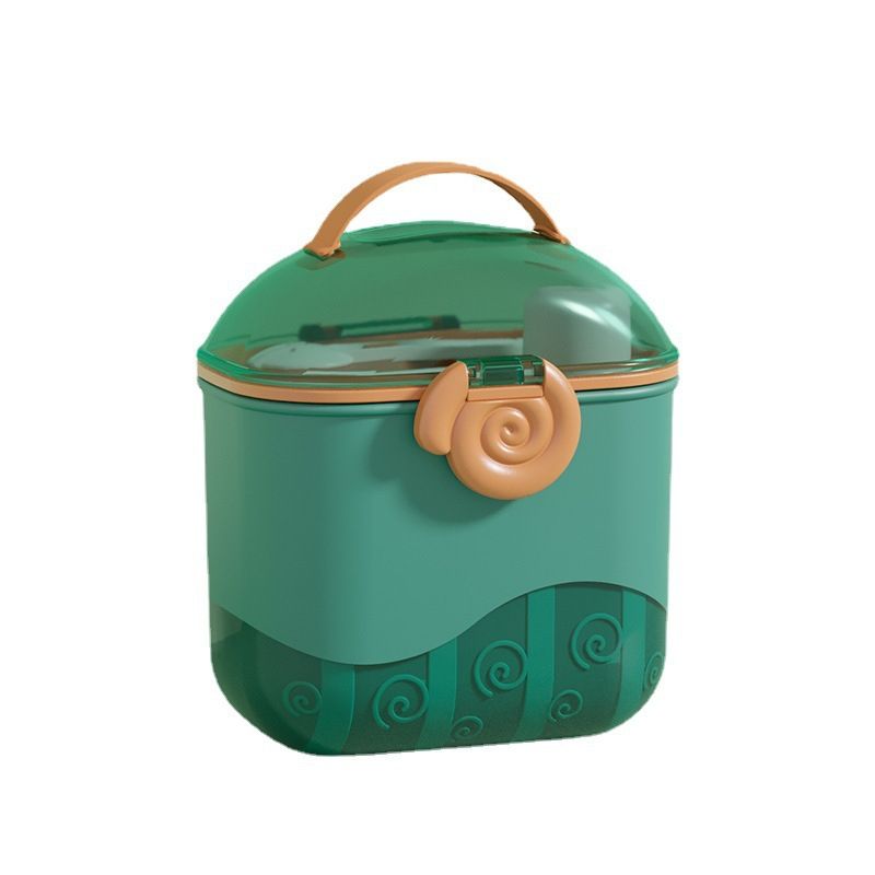 Baby Kids Portable Outdoor Milk Powder Box Infant Baby Food Box Rice Cereal Storage Box Large Capacity Dispensing Box with Spoon