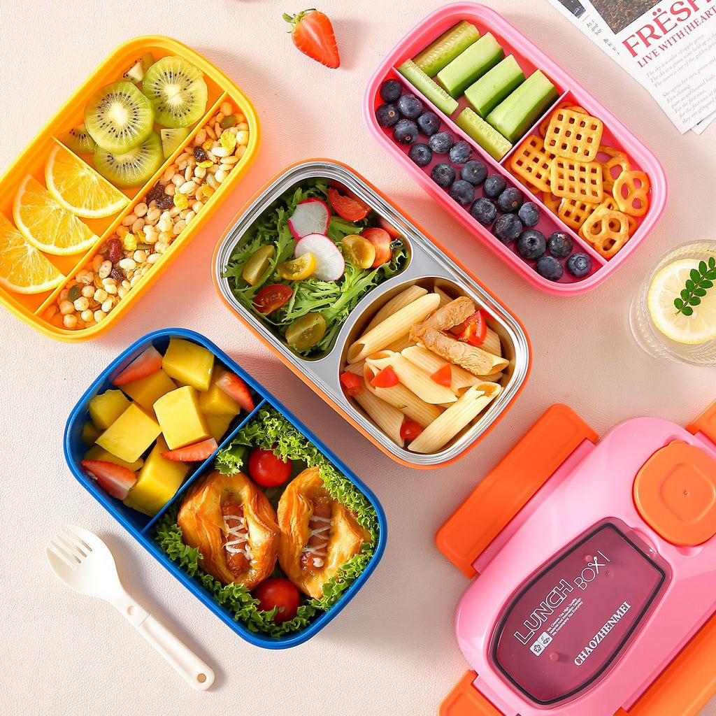 Fiambrera Bento de Acero Inoxidable 304 al por Mayor, Recipiente Apilable para Alimentos