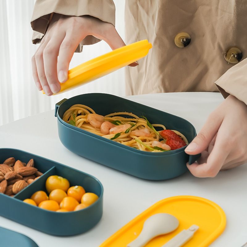 Fiambrera Bento de plástico al por mayor, Fiambrera estilo Bento, Minimalista