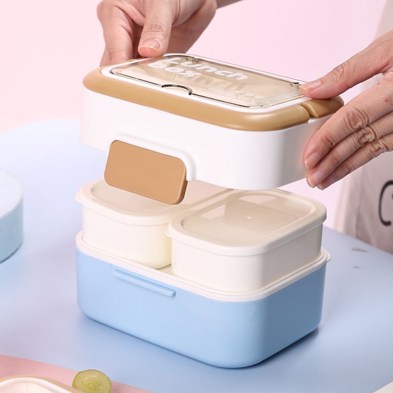 Fiambrera Bento al por mayor, con tapa para la escuela y la oficina
