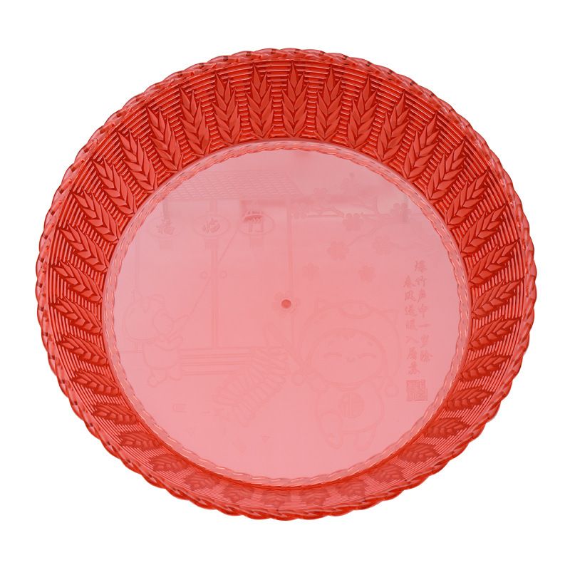 Minimalist Round Square Transparent Fruit Plate Large Capacity Living Room Sunflower Seeds Candy Snack Household Storage
