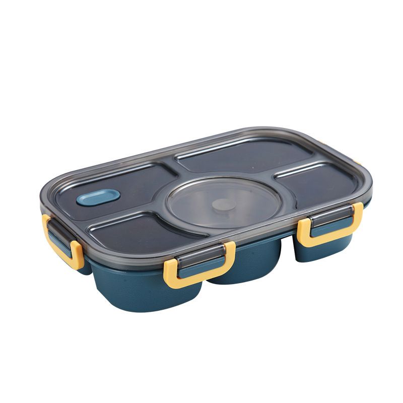 Minimalist Plastic Compartment Lunch Box Adult Portable Lunch Box Microwave Safe Student Cafeteria Bento Box Custom Logo Print