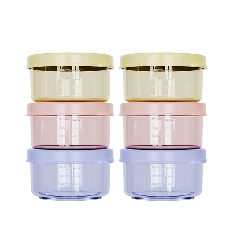 Kids Baby Food Box Infant Baby PP Baby Food Bowl Compartment Freshness Box with Lid Microwave Safe Refrigerated
