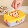 Minimalist Cartoon Square Kids Lunch Box Microwave Heating Student Travel Portable Food Container Bento Box