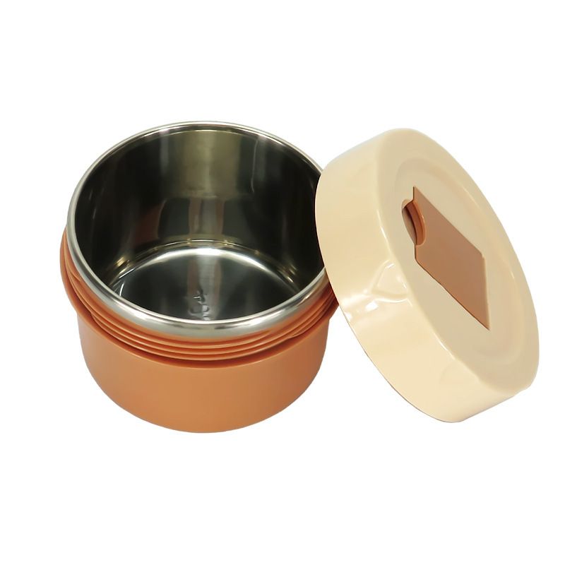 Japanese Style 304 Stainless Steel Portable Soup Cup Student Cafeteria Girls Food Container Custom Logo Print