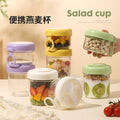 Minimalist Multi-Layer Salad Cup with Lid Student Portable Oatmeal Cup Travel Portable Fruit Salad Cup