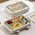 Office Worker Microwave Safe Compartment Lunch Box Student with Lid Takeout Bento Box with Cutlery