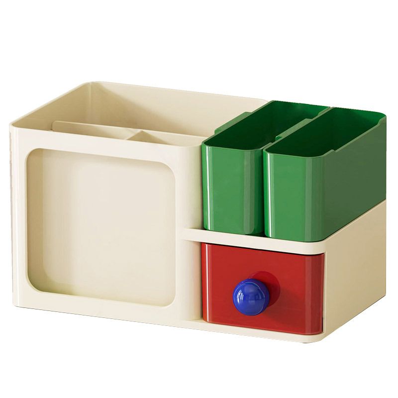 Student Dorm Cream Style Desktop Drawer Storage Box Stackable Stationery Perler Beads Storage Box