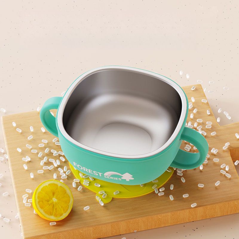 Infant 316 Stainless Steel Baby Food Bowl Baby Kindergarten Eating Learning Bowl Kids Feeding Tableware Suction Bowl