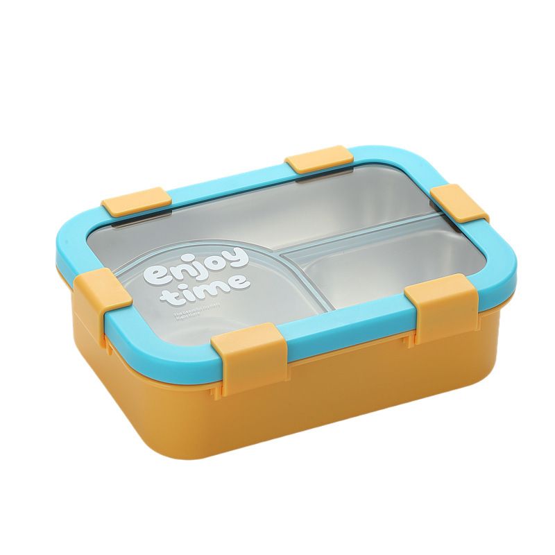 Fiambrera Bento Rectangular de Acero Inoxidable 304 al por Mayor, para Escuela y Oficina