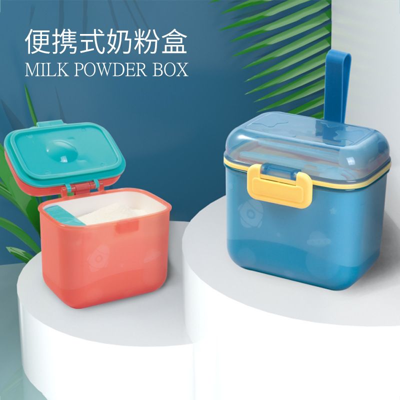Creative Infant Milk Powder Box Portable Outdoor Dispensing Compartment with Spoon and Fork Baby Snack Box Baby Food Wholesale