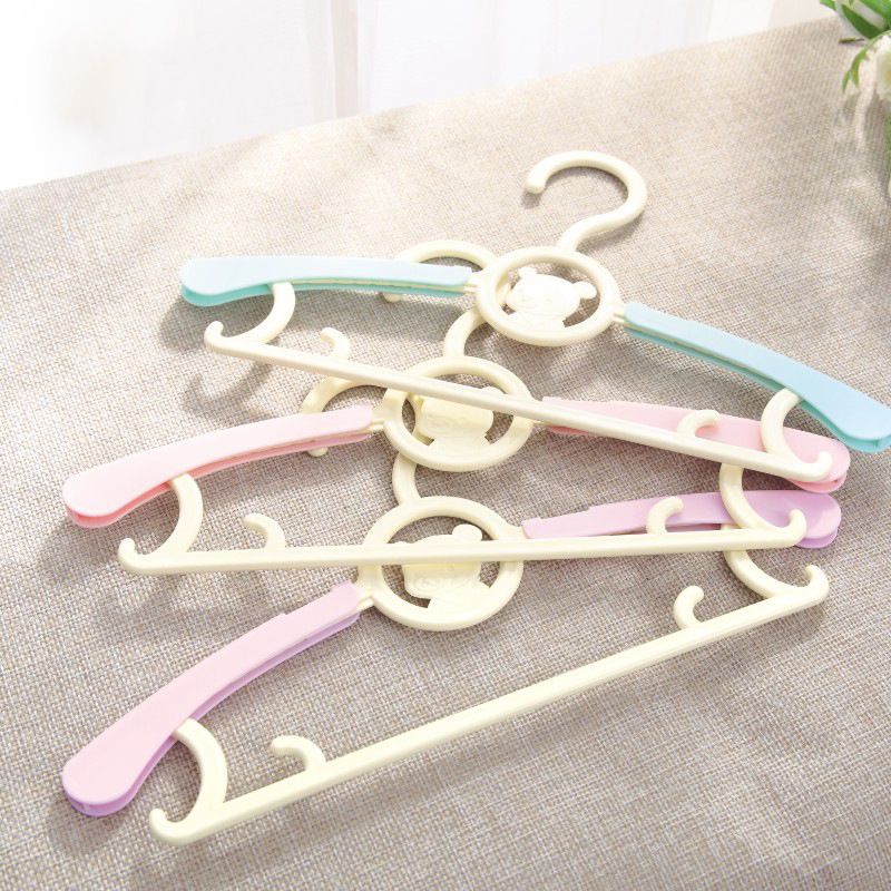 Baby Clothes Hanger Drying Rack Colorful Creative Kids Adjustable Plastic Colorful Baby and Infant 6-Piece Set Custom Print