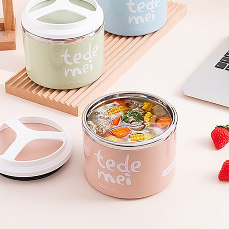 Fiambrera Bento de acero inoxidable 304 al por mayor, recipiente portátil para preparar comidas para niños
