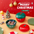 Creative Christmas Candy Box Household Apple Shape Snack Box with Lid Nuts Sunflower Seeds Storage Box Gift