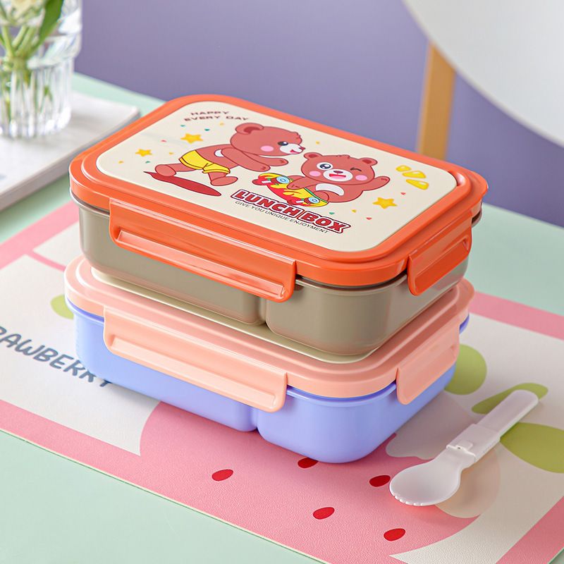 Fiambrera de plástico al por mayor estilo Bento, Caja de alimentos estilo Bento