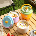 Student 304 Stainless Steel Large Capacity Breakfast Cup Milk Cup with Lid Spoon Office Worker Portable Soup Cup and Porridge Jar