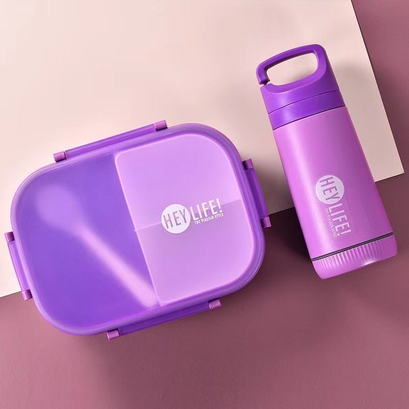 Fiambrera Bento al por mayor, con compartimentos, minimalista