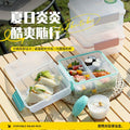 Minimalist Transparent Lunch Box with Handle Large Capacity Travel Outdoor Light Food Container Lunch Bento Box