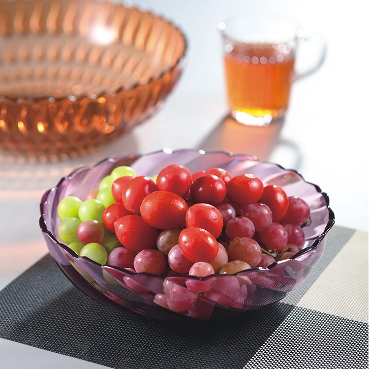 INS Style Household Living Room Plastic Fruit Plate Large Capacity Round Transparent Snack Sunflower Seeds Storage Dried Fruit Plate