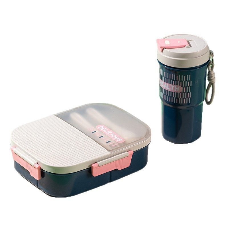 Fiambrera Bento de Plástico al Por Mayor, Envase Rectangular Portátil para Preparar Comidas