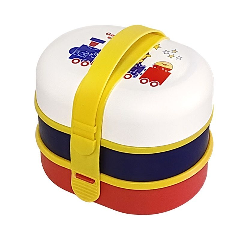 Student Cartoon Plastic Double-Layer PP Lunch Box Office Worker Portable Lunch Bento Box Microwave Safe Heating Food Container
