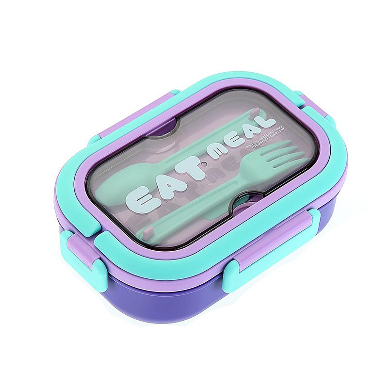 Student Minimalist Compartment Lunch Box and Water Cup Set Office Worker 304 Stainless Steel Lunch Bento Box with Spoon and Fork