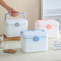 Household Portable Double-Layer Pill Box Large Capacity Desktop Bedroom Stationery Perler Beads Storage Box